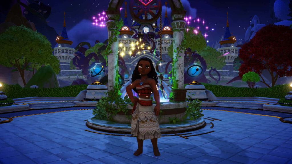 Moana's Adventurous Spirit: Vibrant Wallpaper in a Magical Setting