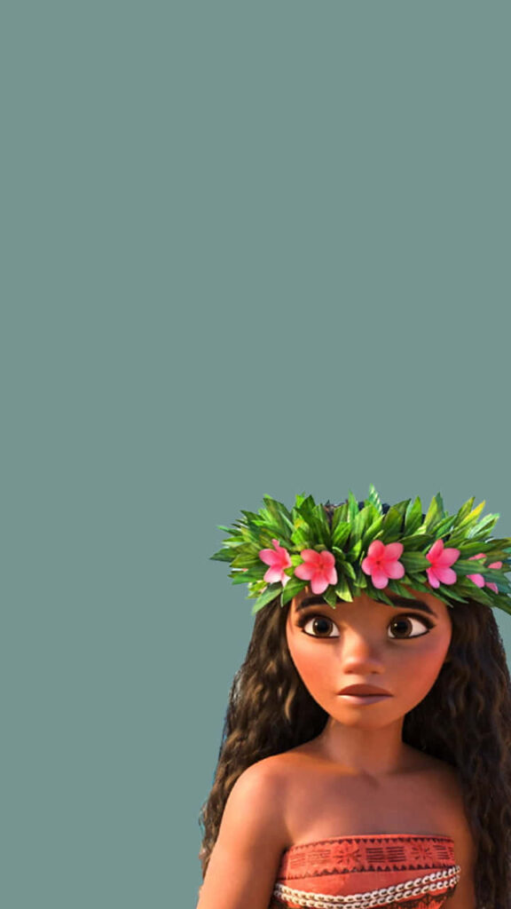 Moana Wallpaper: Courageous Protagonist with Flower Crown