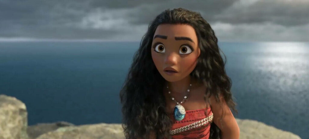 Moana Wide Eyes Wallpaper: Adventurous Ocean Background