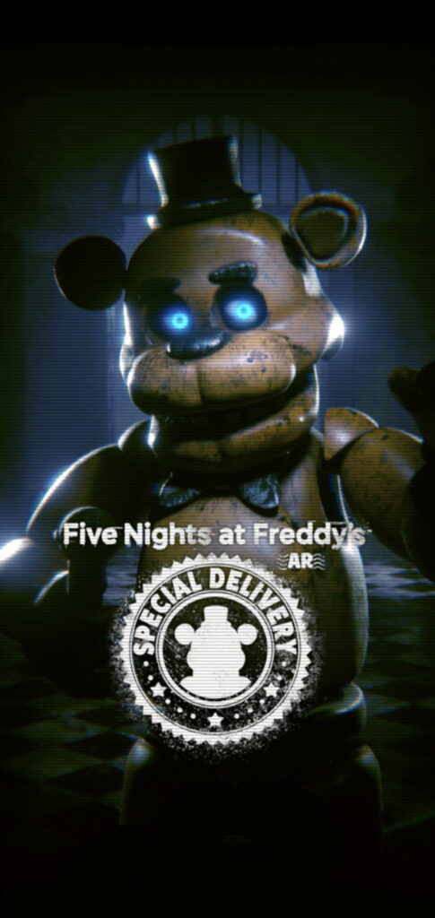 Haunted Animatronics: Mobile-Friendly FNAF Wallpaper featuring SD Freddy