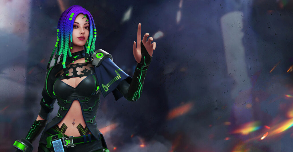 Gorgeous Garena Free Fire Character Moco Captured in Stunning 4k Background Wallpaper
