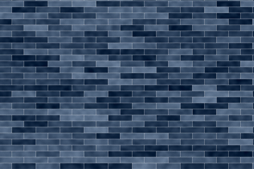 Modern 3D Blue Brick Wallpaper - Textured Stylish Background Design