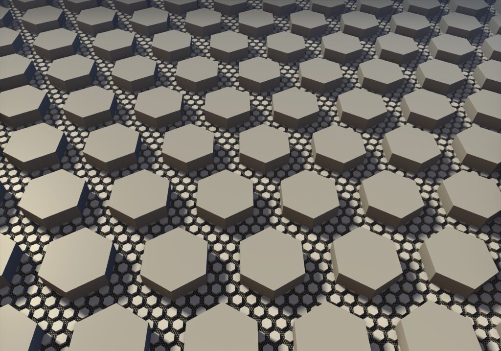 3D Hexagonal Block Wallpaper - Modern Geometric Background