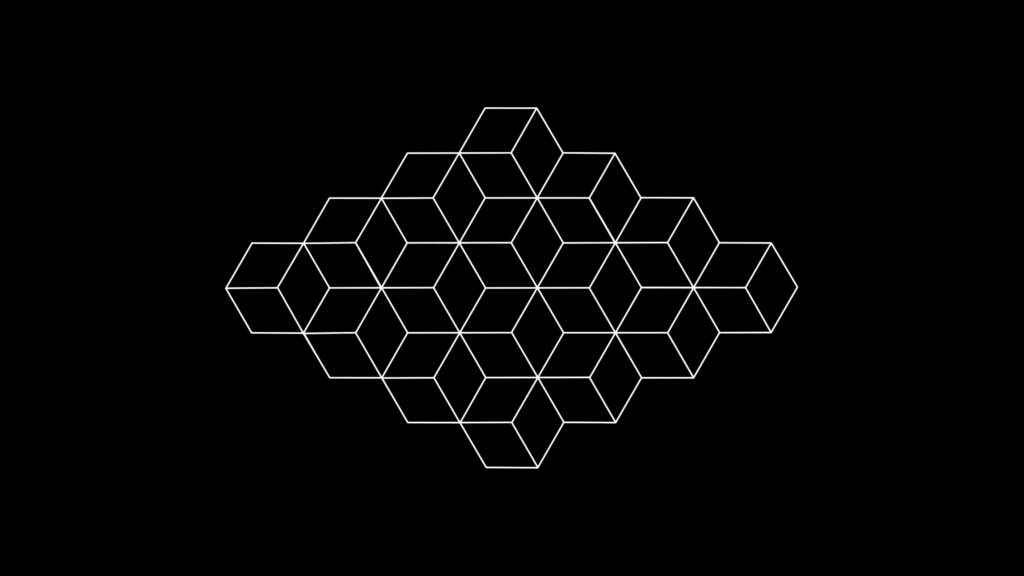 Modern Black-and-White Hexagonal 4K Wallpaper Background