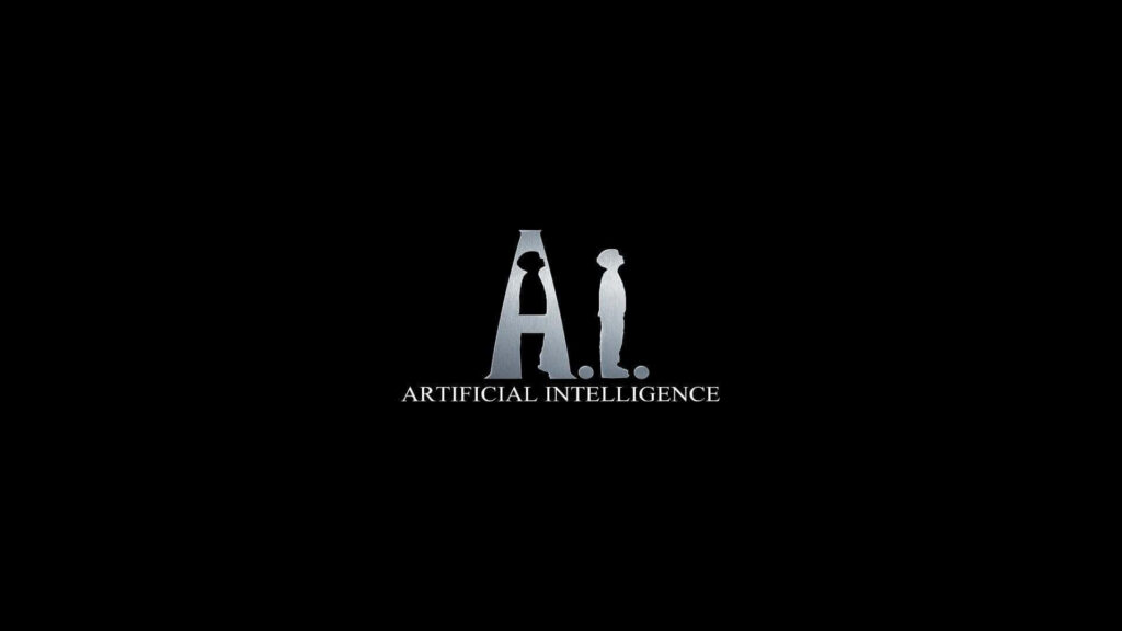 Sleek A.I. Wallpaper: Minimalist Design on Solid Black Background
