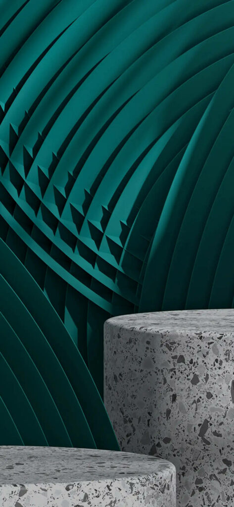 Elegant Abstract 3D Green Geometric Wallpaper for Samsung A71