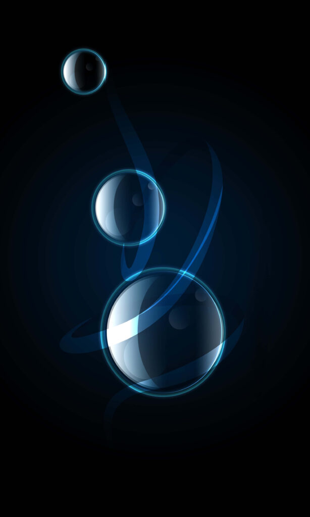 Abstract Blue Circles Wallpaper - Modern Dark Background Design