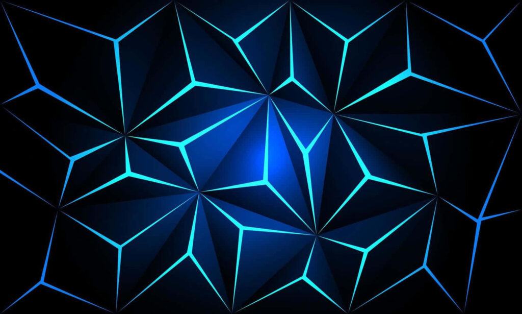 Abstract Blue Polygonal Wallpaper: Modern Geometric Background