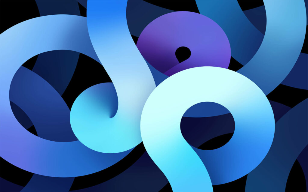 Abstract Blue & Purple Ribbon Wallpaper for iPad Air Background
