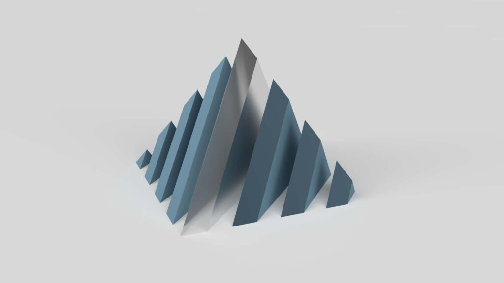 Modern Abstract Blue and White Triangular Wallpaper Design