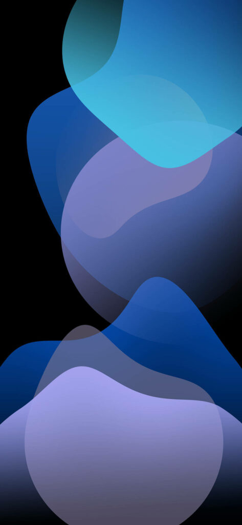 Abstract Blue & Violet Blobs on Dark Background - Soothing Wallpaper