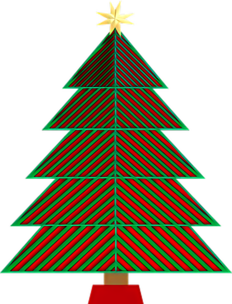 Modern Abstract Christmas Tree Wallpaper with Geometric Design
