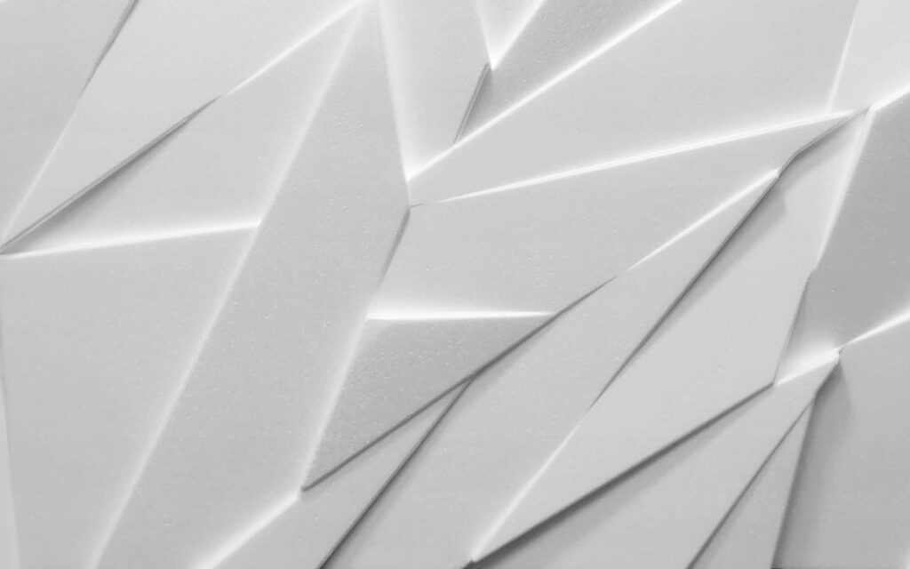 Modern Abstract Geometric Wallpaper with Interlocking White Triangles