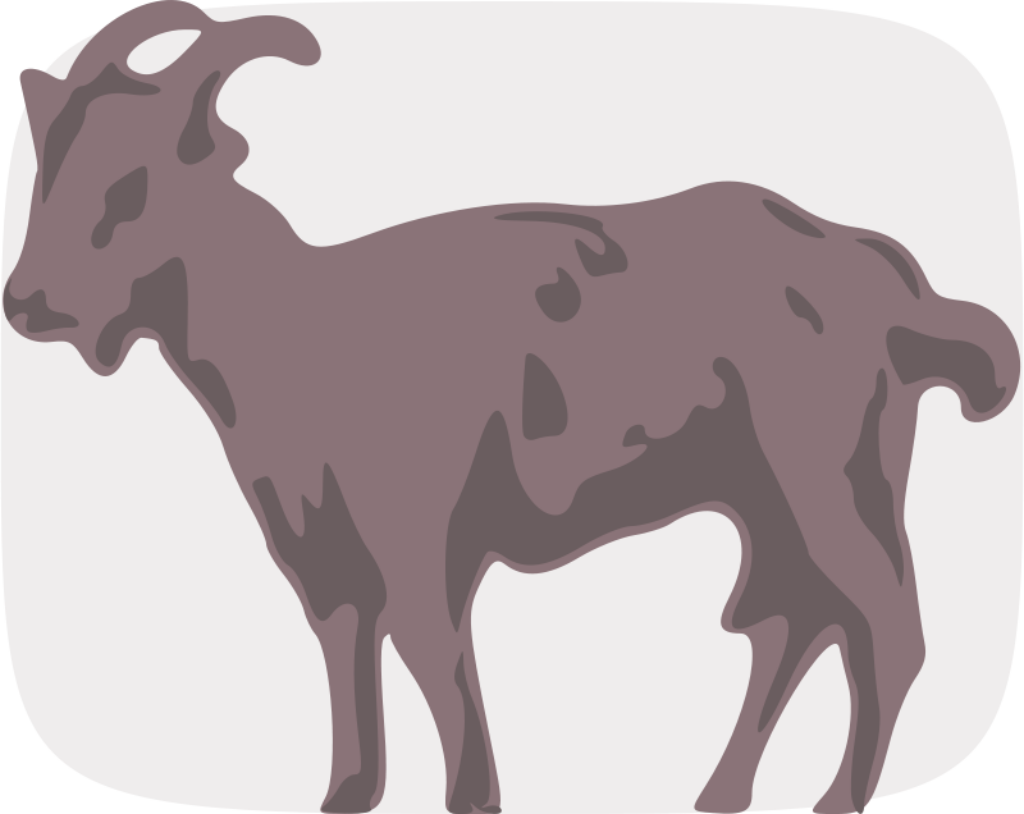 Stylized Minimalist Goat Wallpaper | Modern Abstract Background