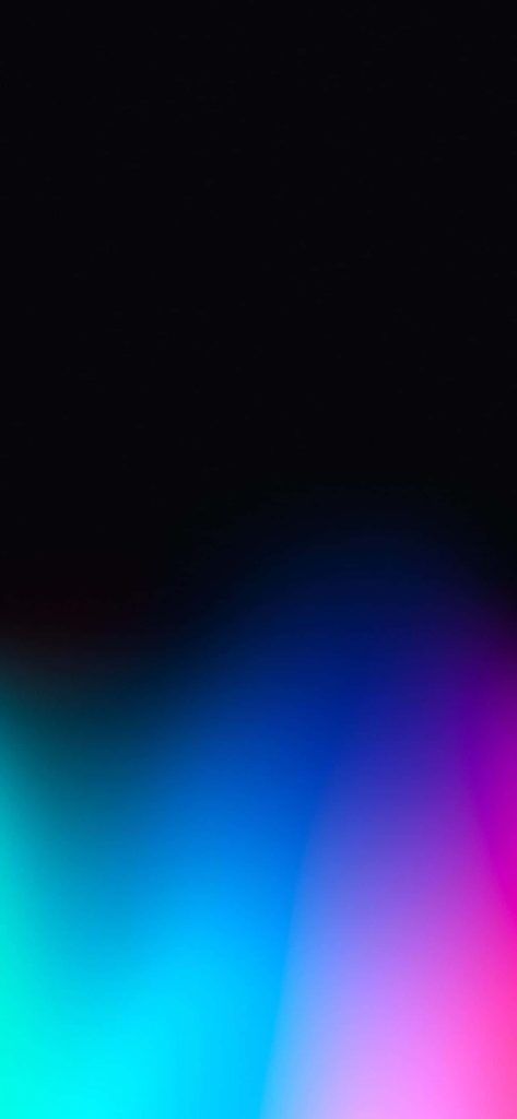Modern abstract wallpaper with flowing gradient from black to vibrant blue cyan and magenta