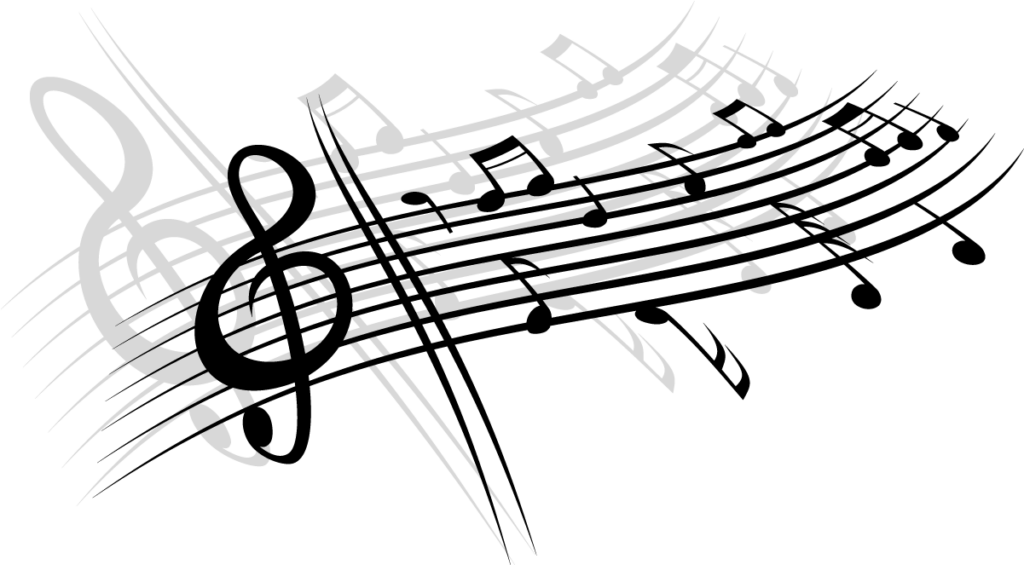 Elegant Musical Notes Wallpaper: Abstract Treble Clef Design