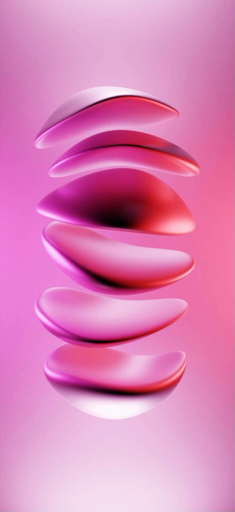 Abstract Pink Pads Wallpaper: Modern 3D Design Background