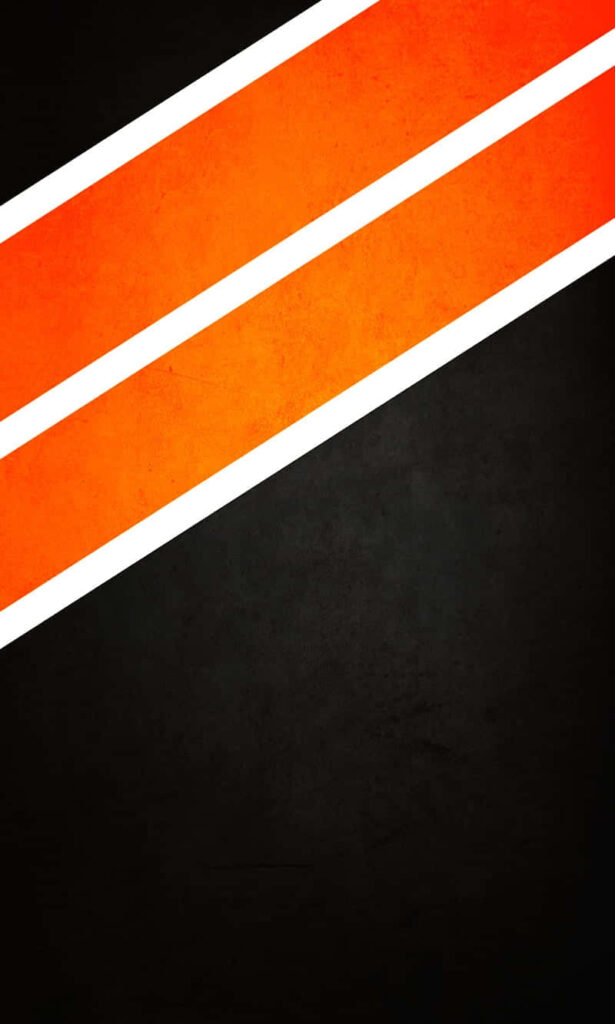 Modern Abstract Wallpaper: Bold Orange Stripes on Textured Black