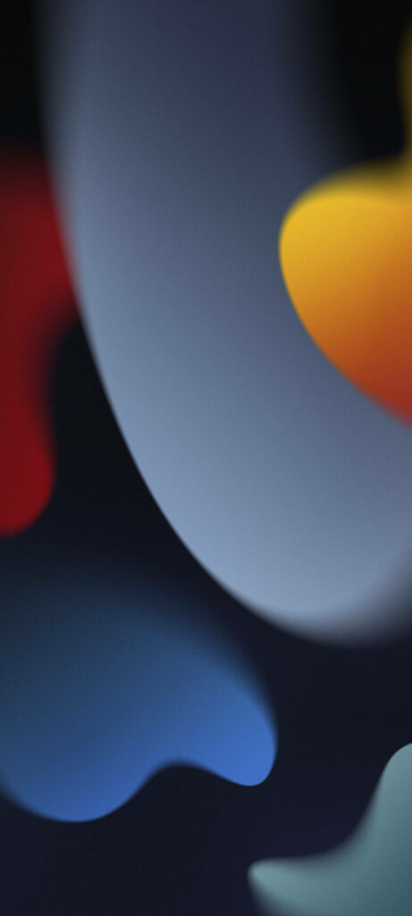 Dynamic Abstract Wallpaper: Colorful Blobs on Dark Background