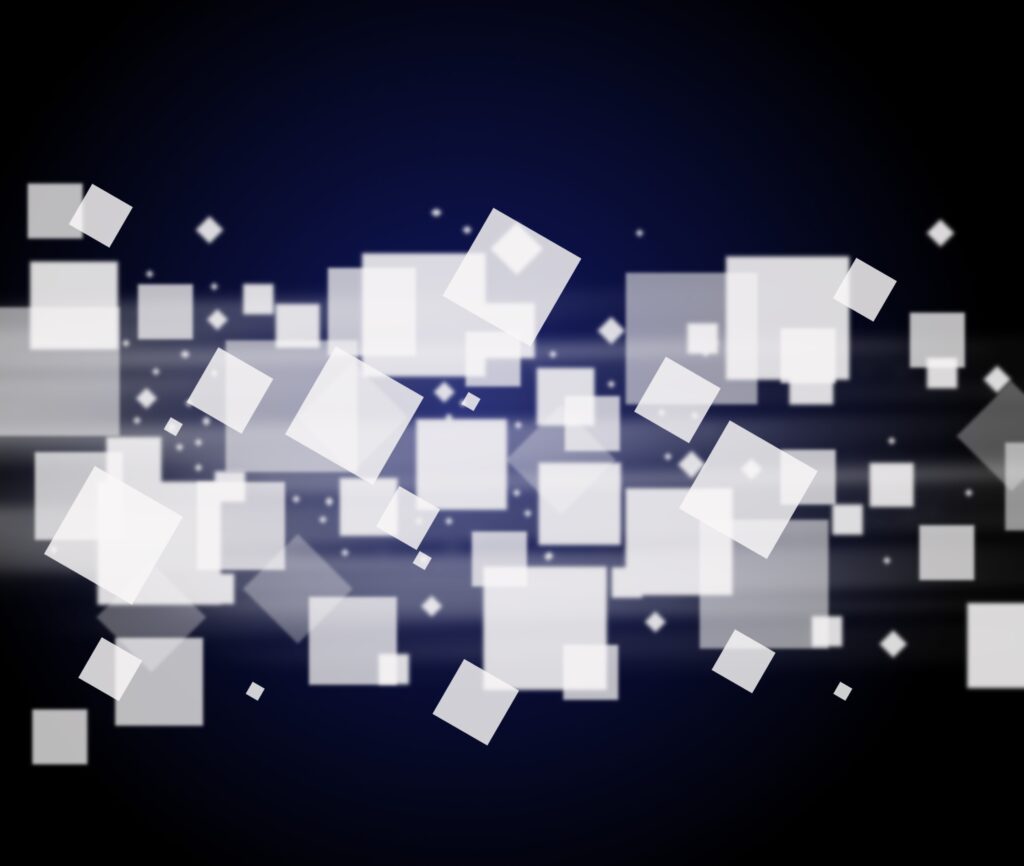 Dynamic Abstract Wallpaper: Overlapping White Shapes on Dark Gradient