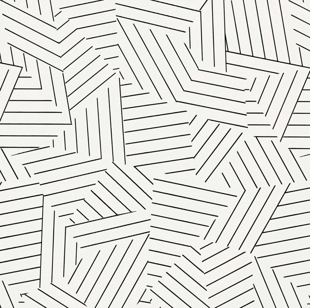 Modern Minimalist Abstract Wallpaper: Black Lines on White Background