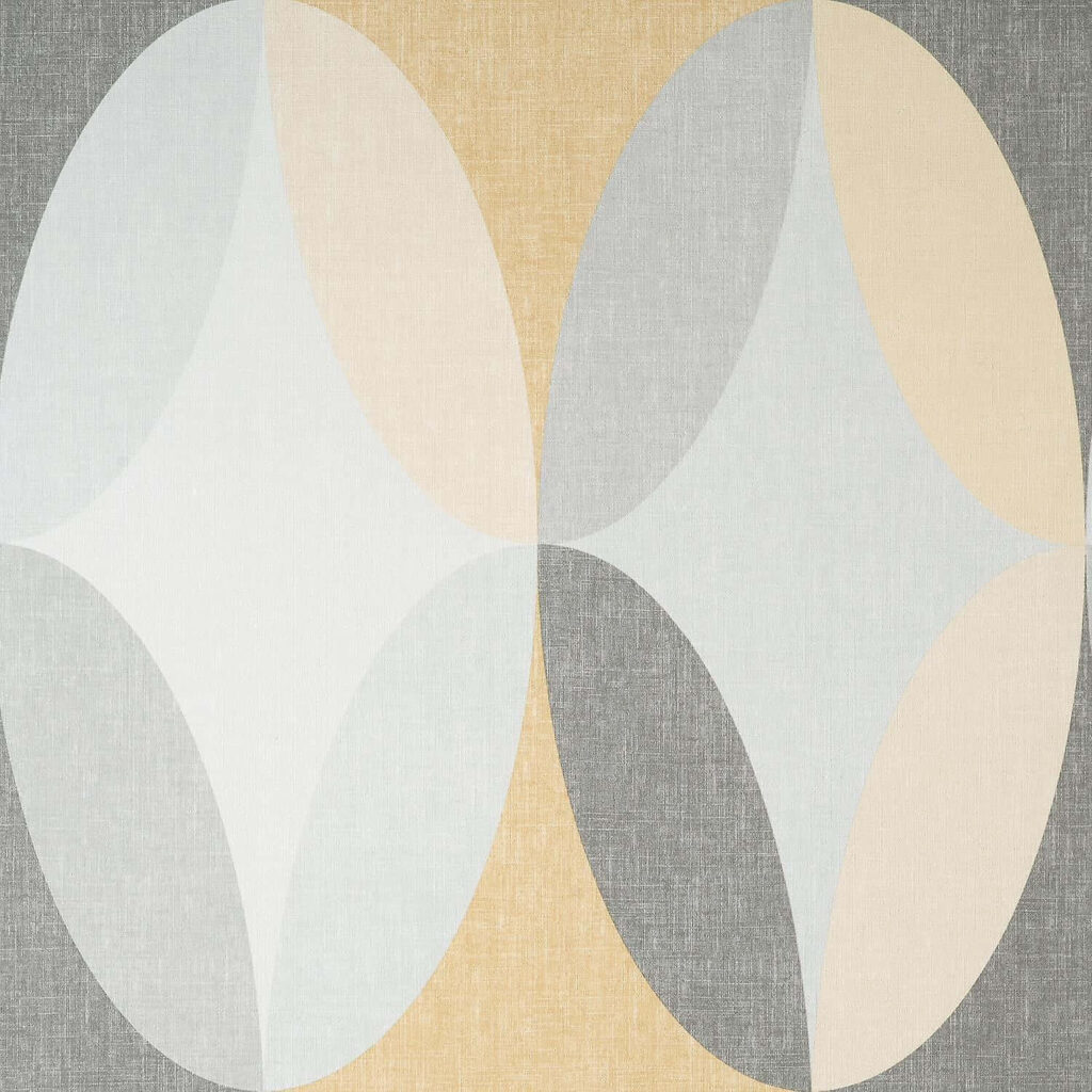 Modern Gray and Orange Abstract Wallpaper for Contemporary Interiors