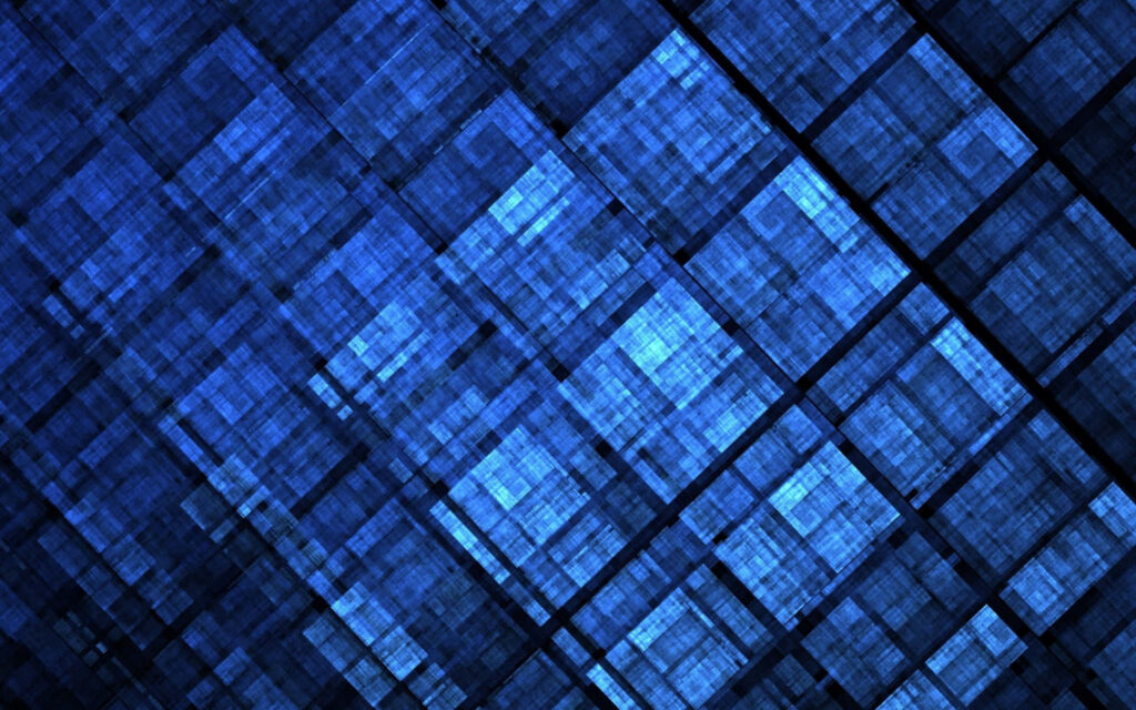 Modern Abstract Wallpaper: Intricate Overlapping Blue Squares Design