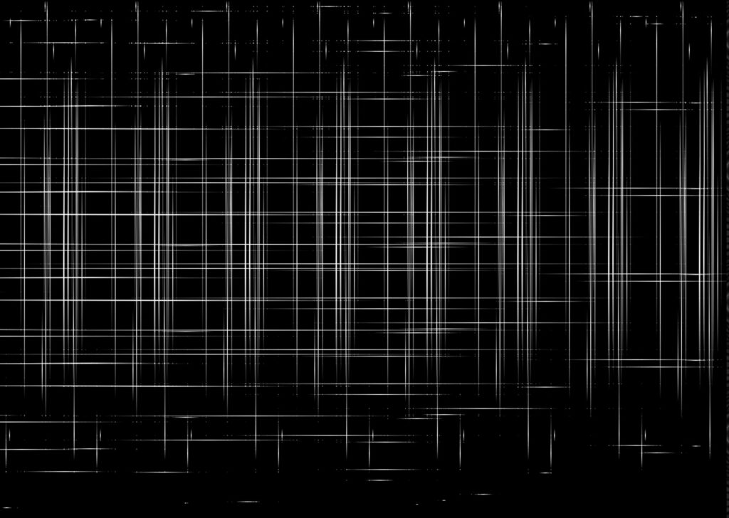 Modern Black Wallpaper with Intricate White Mesh Geometric Design