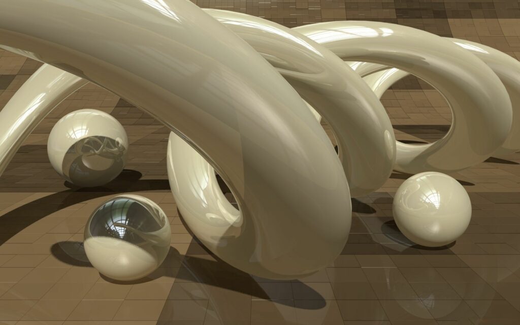 Abstract Metallic and Glass Wallpaper - Modern 1920x1200 Design