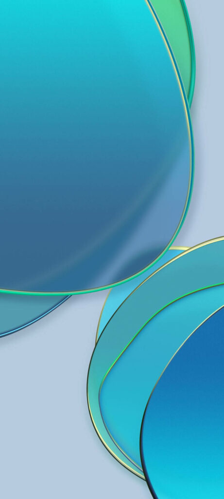 Modern Abstract Blue & Green Disc Wallpaper for Sleek Background
