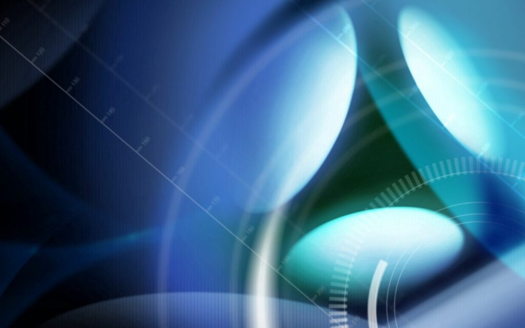 Modern Abstract 1680x1050 Wallpaper: Overlapping Circles & Blue Gradient