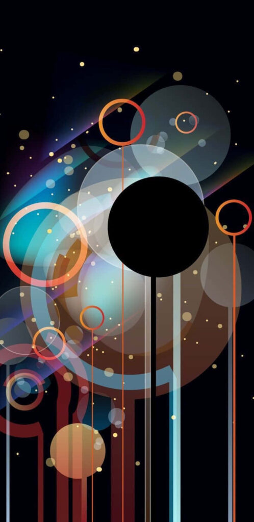 Striking Abstract Wallpaper with Colorful Overlapping Circles