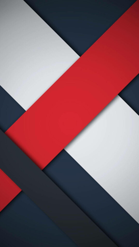 Modern Abstract Wallpaper: Red, White & Blue Layered Design