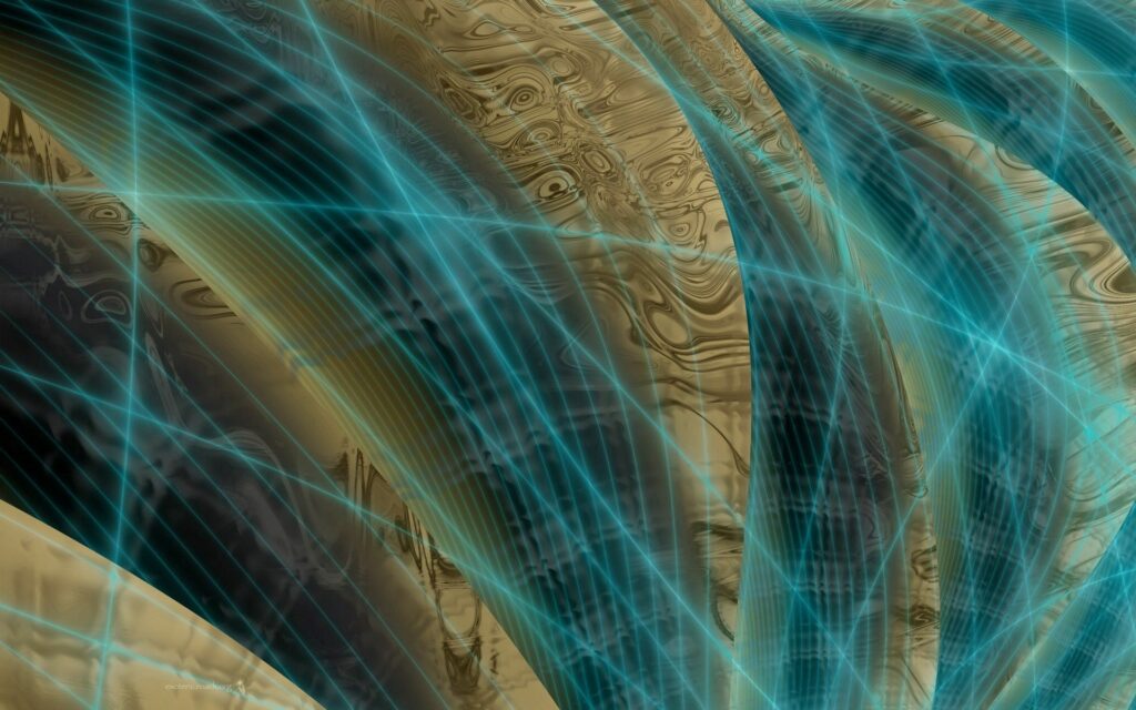Abstract Swirling Lines Wallpaper - Modern Blue Earthy Background