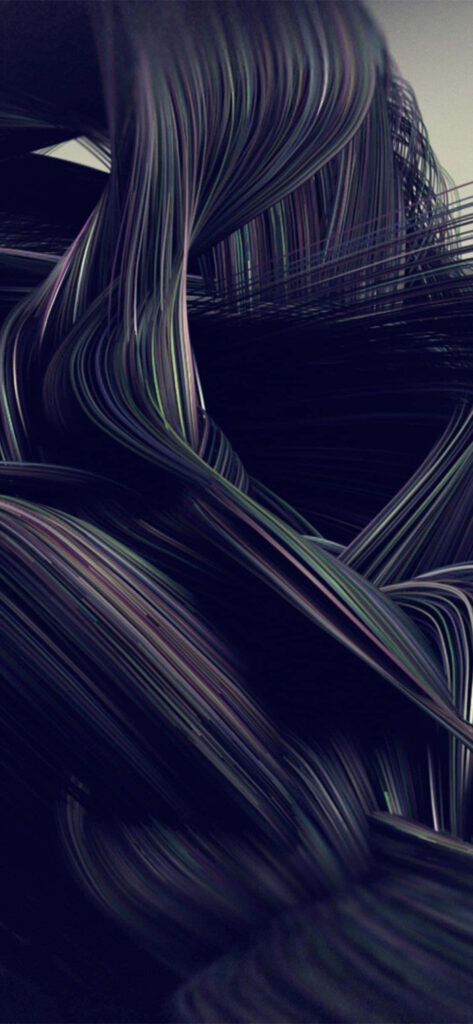 Modern Abstract Wallpaper: Dark Intertwined Lines & Braided Design