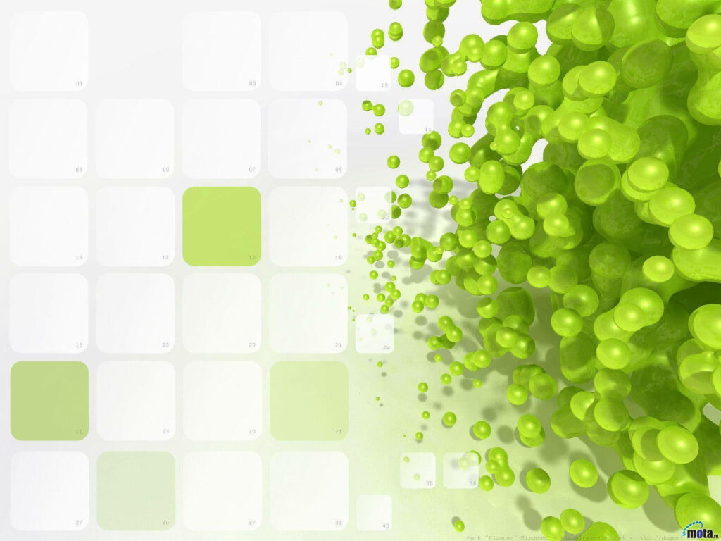 Modern Abstract Green Shapes Wallpaper for a Dynamic Screen Background