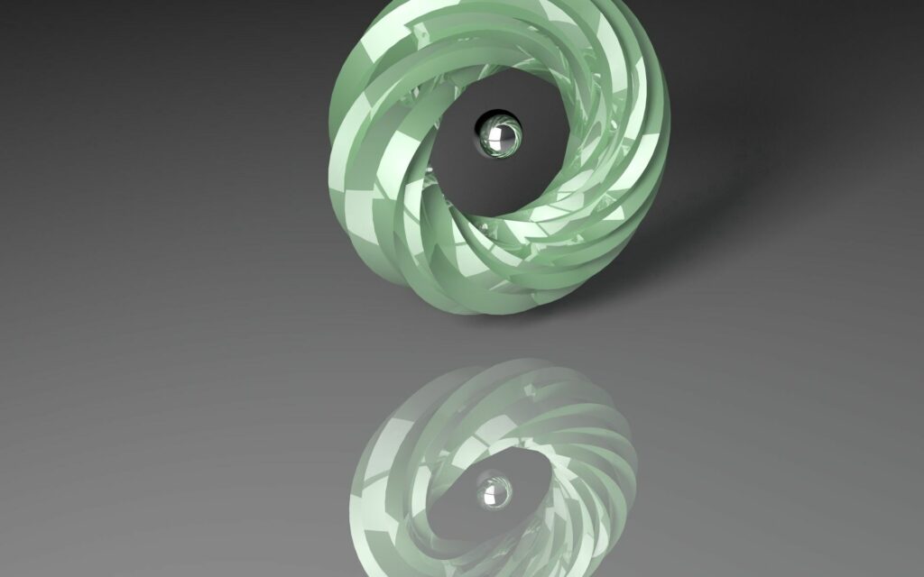 Modern Abstract Wheel Wallpaper - Glass & Metal Design in 1920x1200