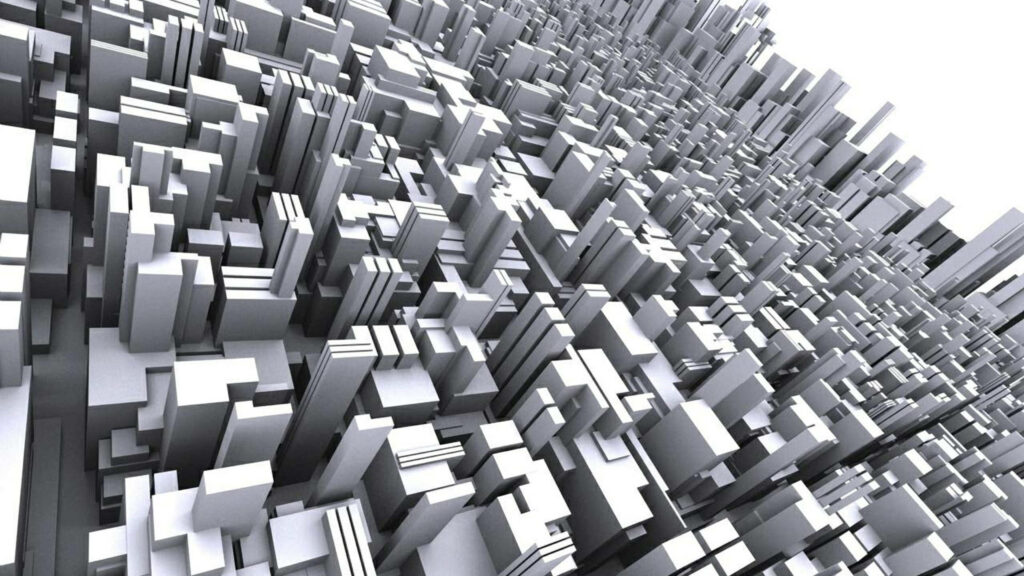 Striking Abstract White Geometric Wallpaper for Modern Backgrounds