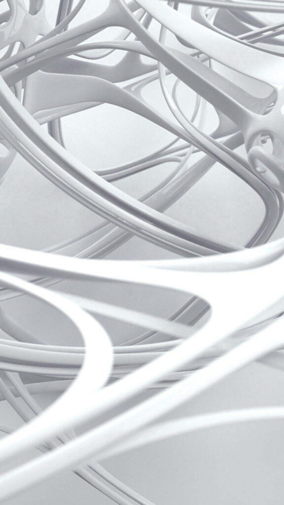 Sleek Abstract iPhone Wallpaper with Flowing White Lines