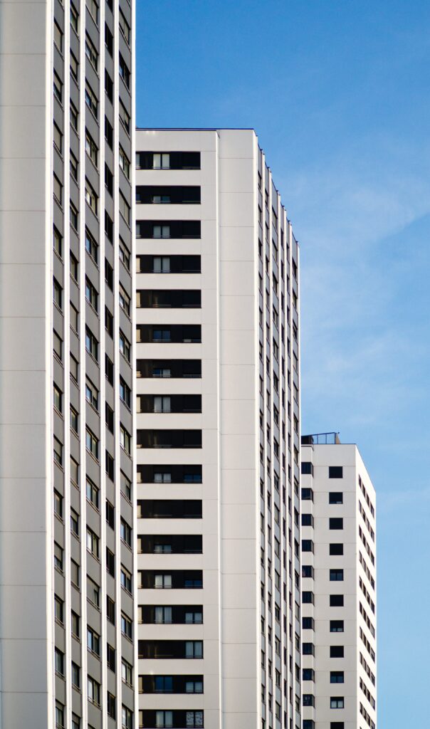 Modern Apartment Building Wallpaper – Urban Living & Geometry