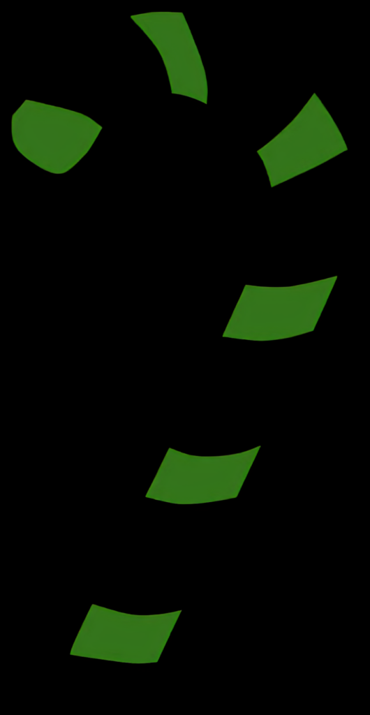Modern Abstract Green Candy Cane Wallpaper on Black Background