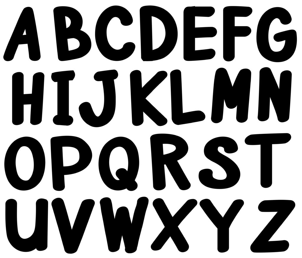Modern Black and White Abstract Alphabet Wallpaper Background