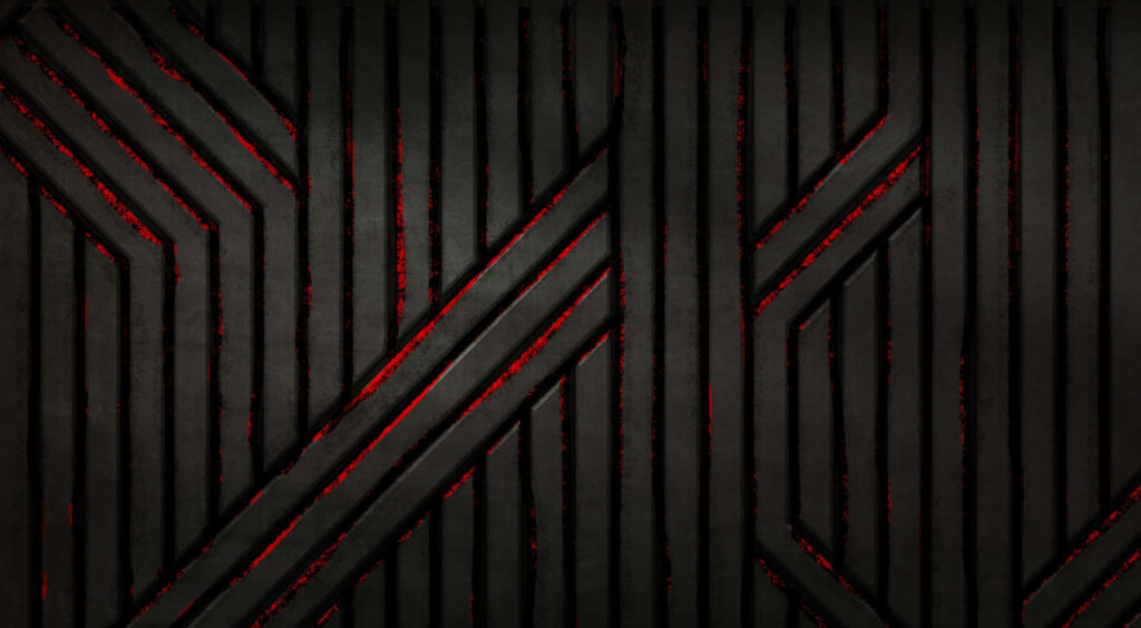 Sleek Black and Red Geometric Wallpaper with Bold Stripes