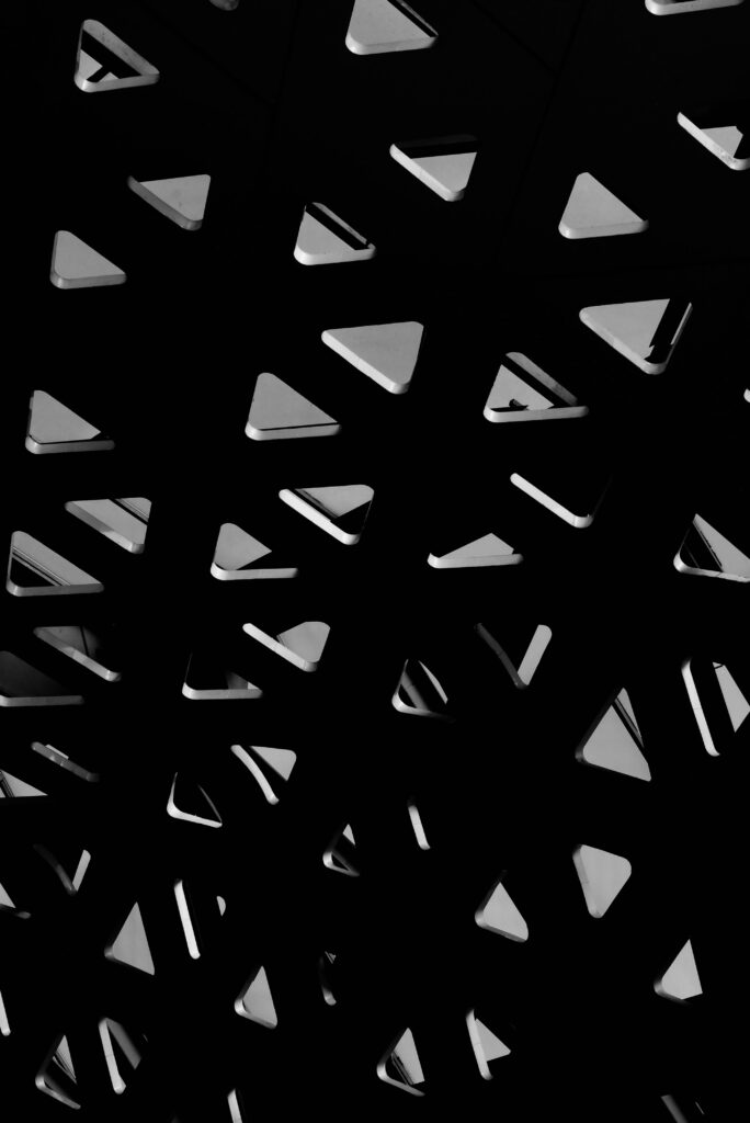 Abstract Black-and-White Wallpaper with Geometric Design Background