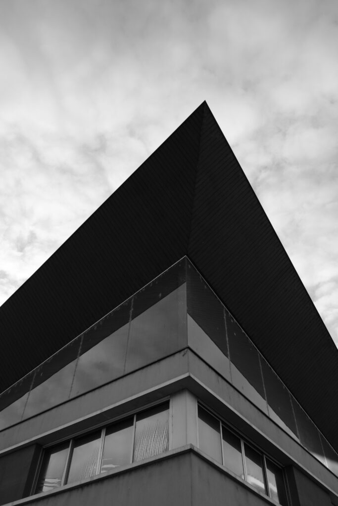 Modern Black and White Building Wallpaper - Architectural Design