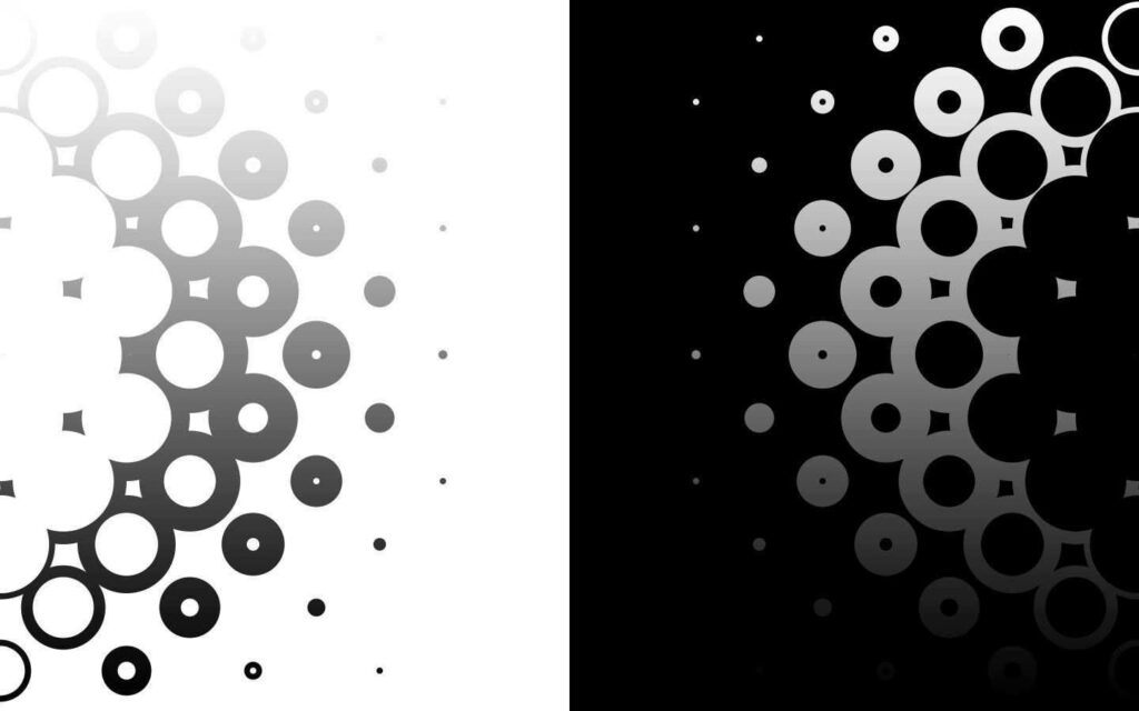 Striking Black and White Circular Pattern Wallpaper for Modern Background