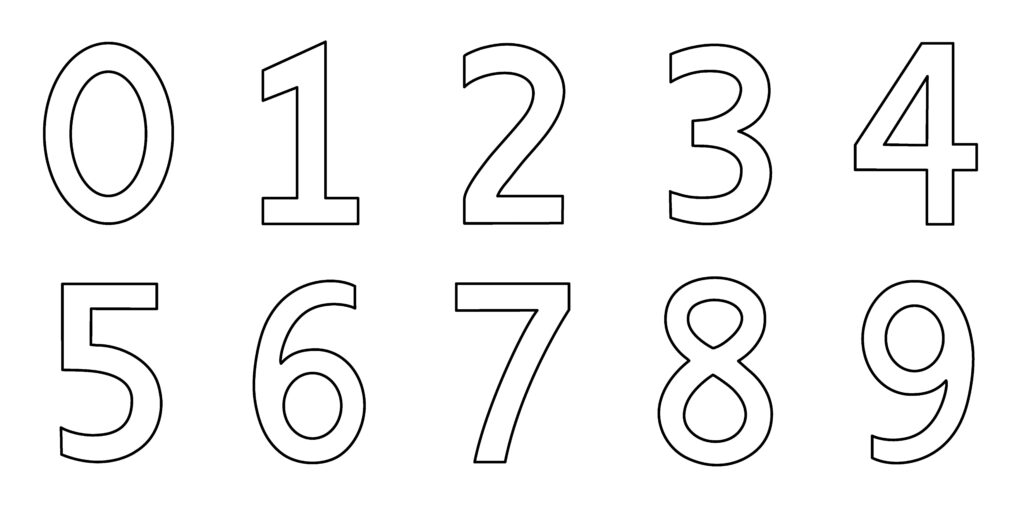 Minimalist Black and White Number Wallpaper for Modern Interiors
