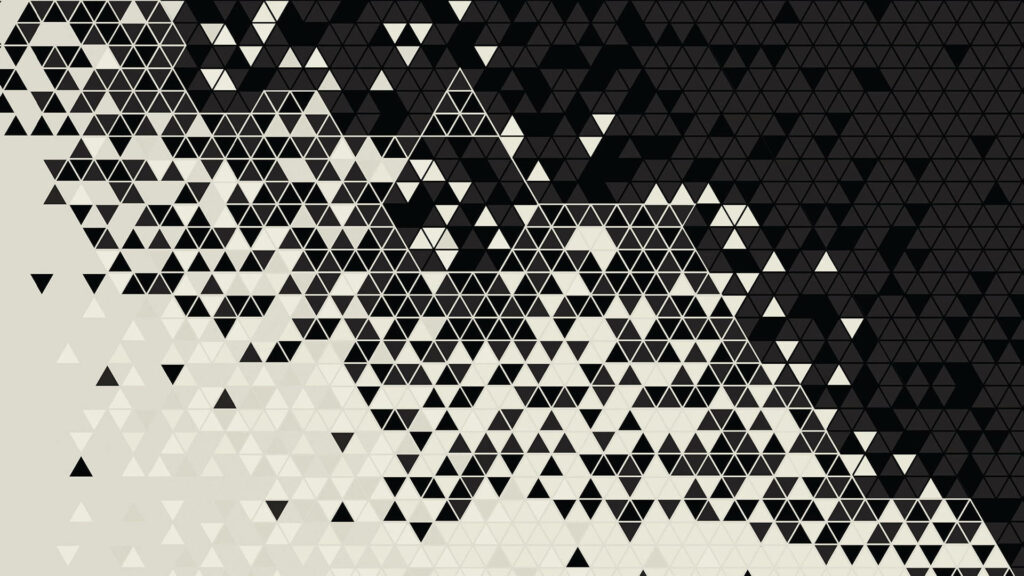 Dynamic Black and White Triangle Mosaic Wallpaper Background