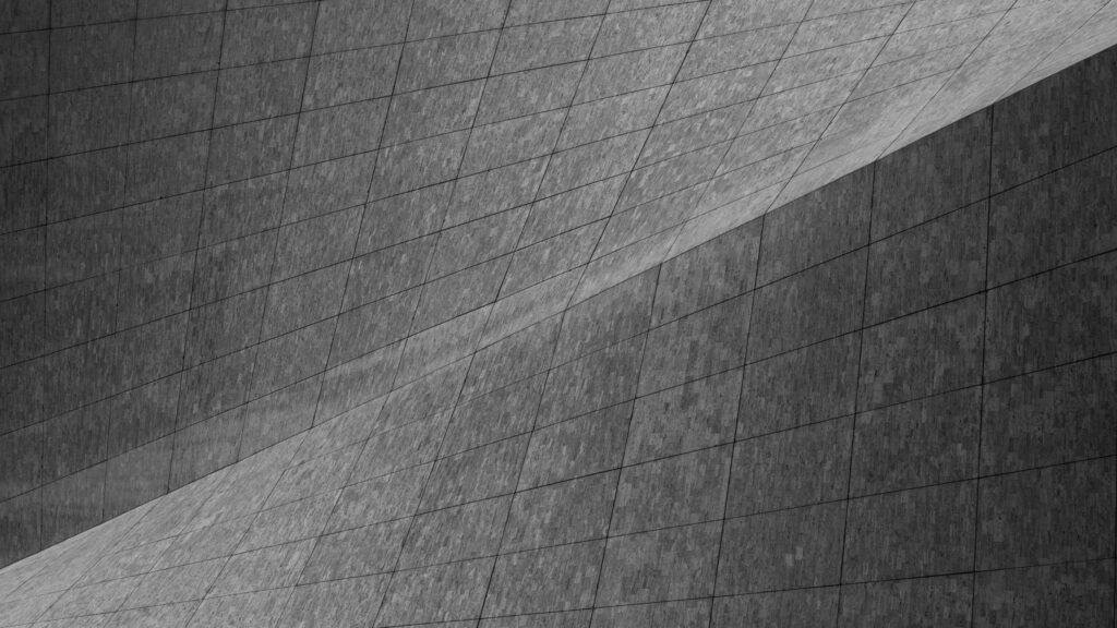 Modern Geometric Black and White Wallpaper of Architectural Design
