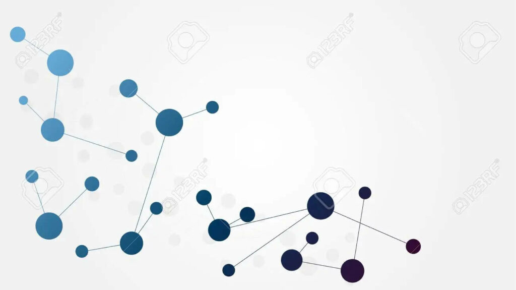 Modern Abstract Blue Dot Wallpaper | Minimalist Network Design